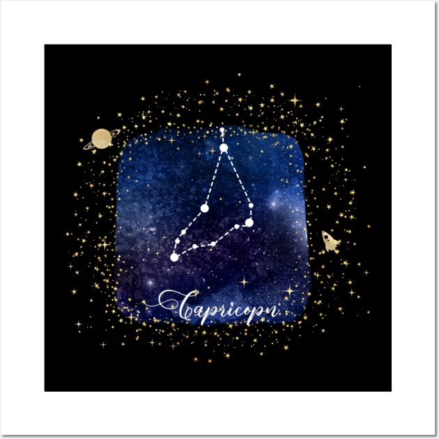 Capricorn Constellation Wall Art by Underthespell